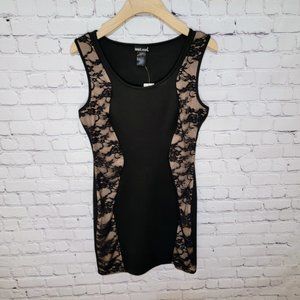 Wet Seal Black Lace Body Con Dress Size Large NWT